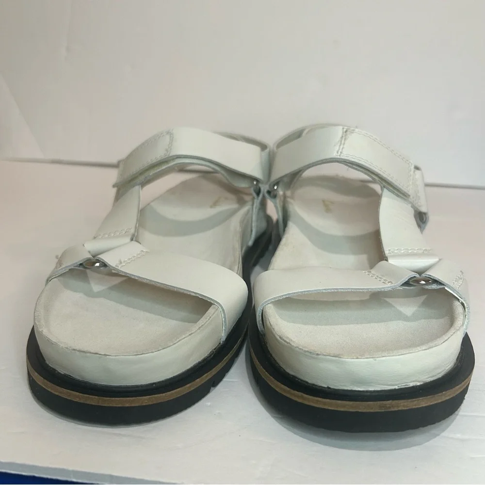 Clarks Womens Orianna Sporty White Leather Sandal - Picture 3 of 6